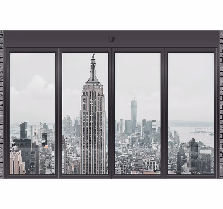 Fotomural nueva york skyline urbano empire state - TenVinilo