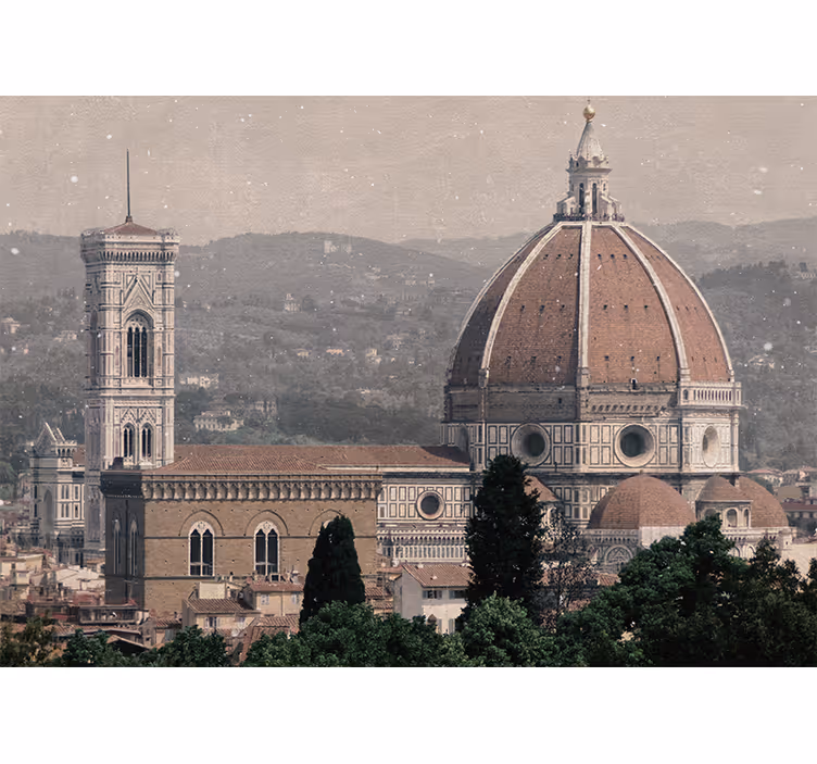 Fotomural ciudad vista de la catedral de florencia - TenVinilo