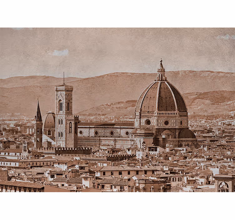 Fotomural ciudad vista del domo de florencia - TenVinilo
