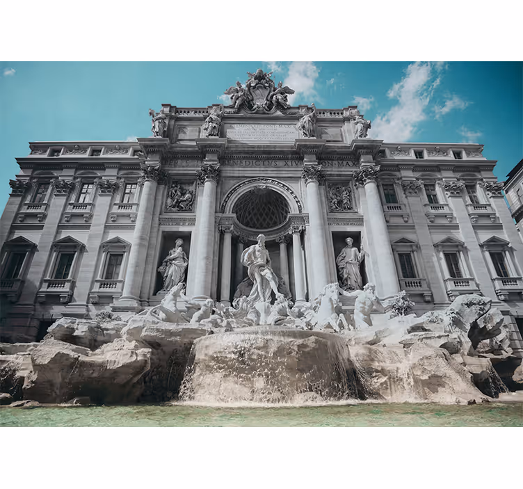 Fotomural ciudad fuente de trevi - TenVinilo
