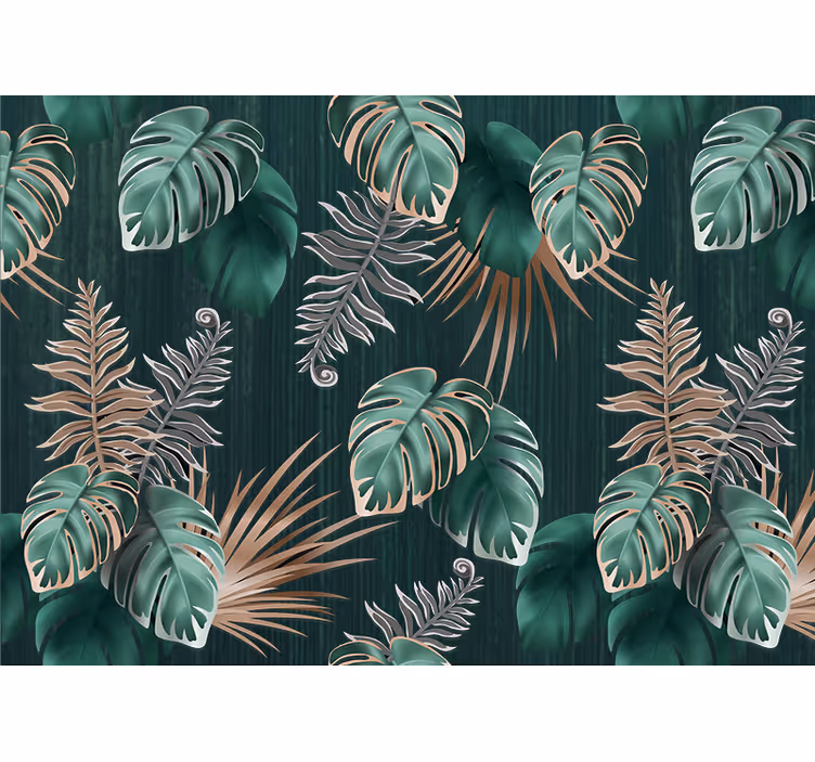 Papel pintado naturaleza inspiraciones de hojas tropicales - TenVinilo