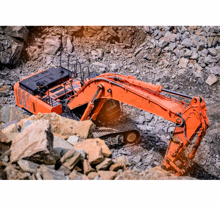 Fotomural vehículo excavadora en acción - TenVinilo