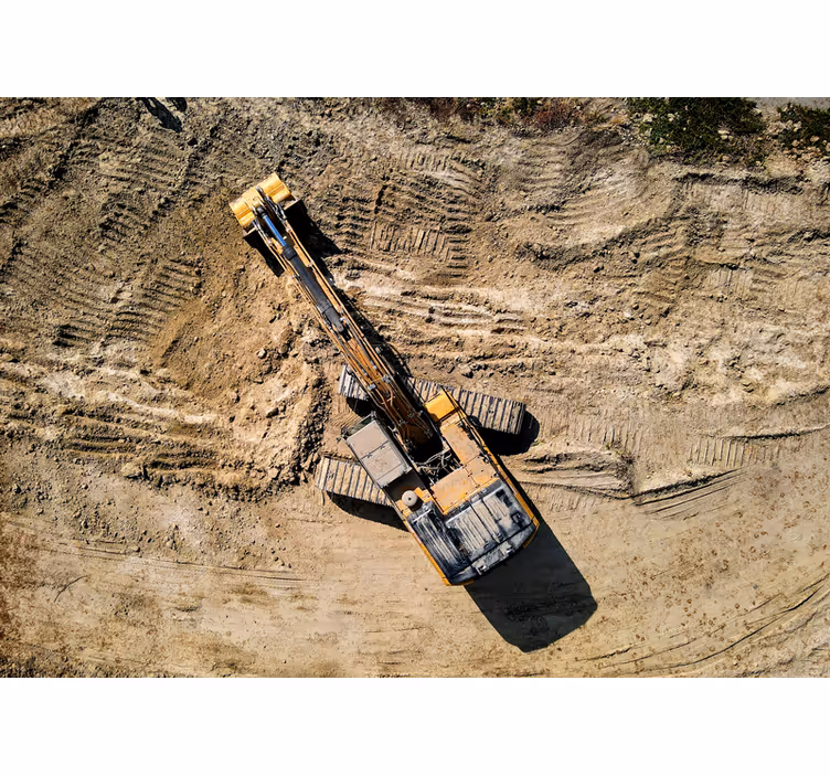 Fotomural vehículo excavadora en acción - TenVinilo