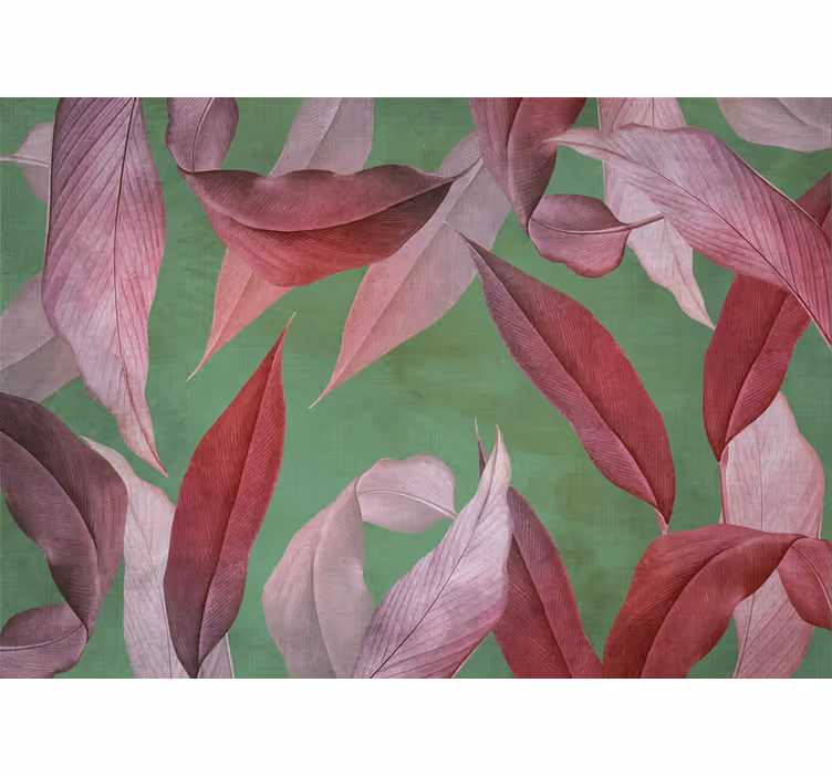 Mural de pared flores diseño de hoja de orquídea - TenVinilo