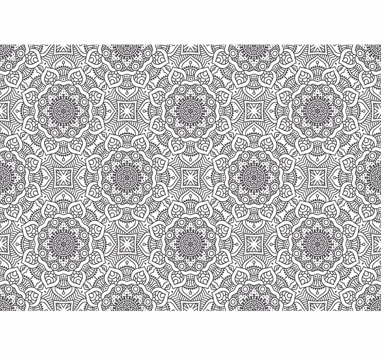 Fotomural mandala patrones geométricos intrincados - TenVinilo
