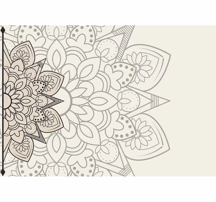 Fotomural mandala motivo floral elaborado - TenVinilo