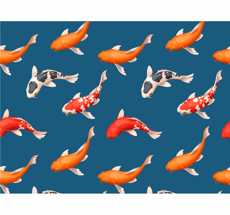 Fotomural animales peces koi coloridos - TenVinilo