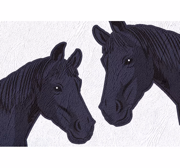 Fotomural animales perfil de caballos elegantes - TenVinilo