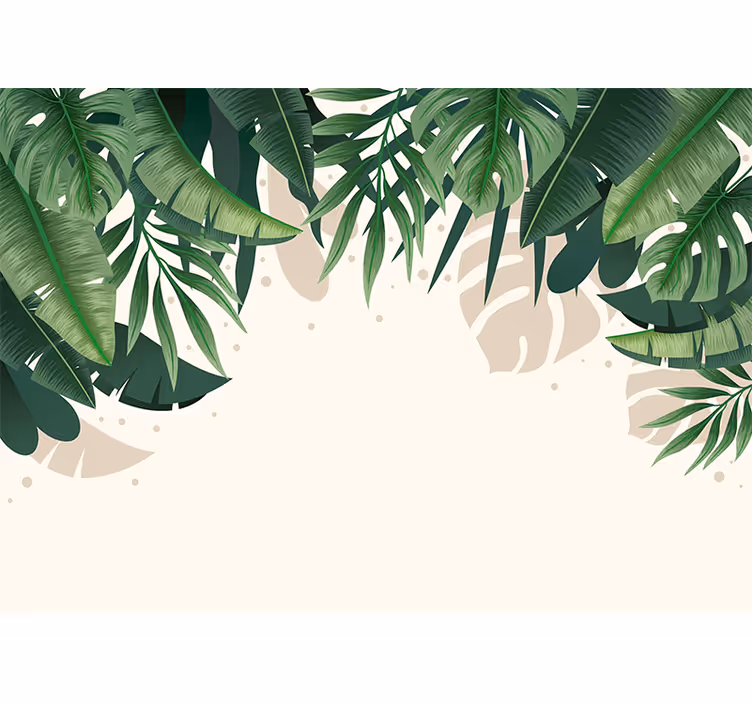 Papel pintado naturaleza dosel de hojas tropicales - TenVinilo