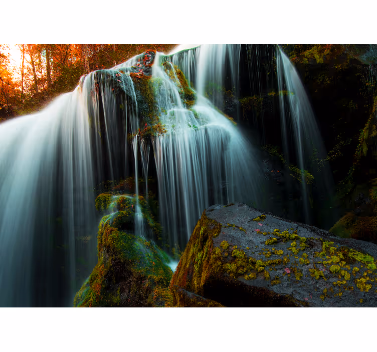 Fotomural cascada agua suave que cae - TenVinilo