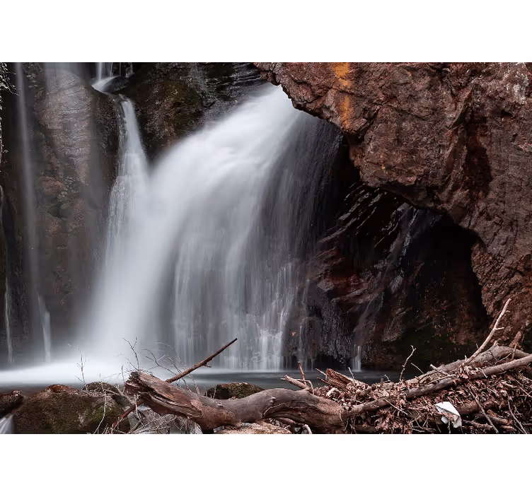 Fotomural cascada perspectiva de gran cascada - TenVinilo
