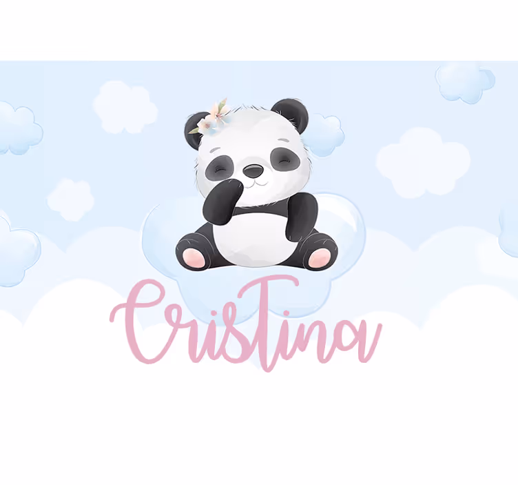 Fotomural animales diseño de panda lindos - TenVinilo