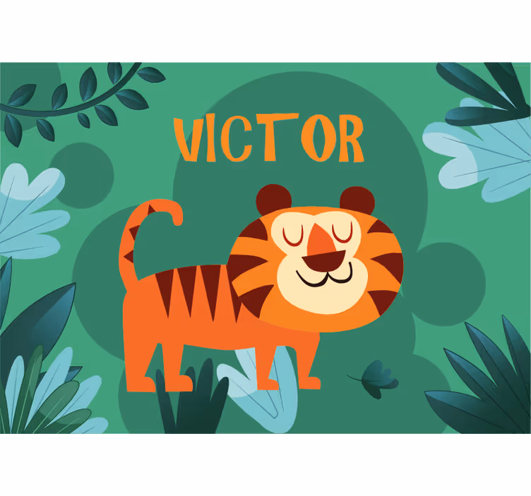Fotomural personalizable tigre amistoso - TenVinilo