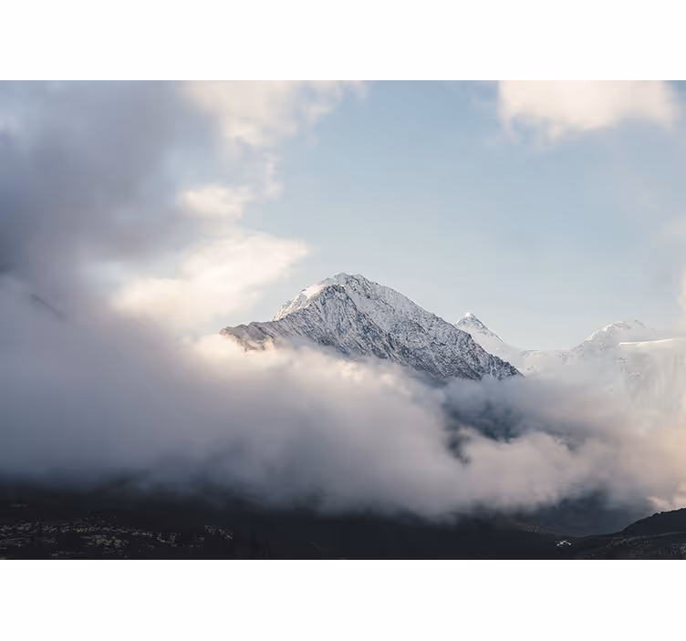 Fotomural montañas cumbres heladas grandiosas - TenVinilo