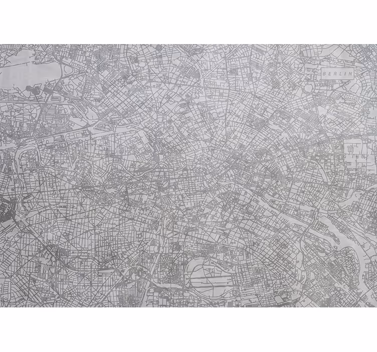 Fotomural de Berlín Mapa de la ciudad de berlín - TenVinilo