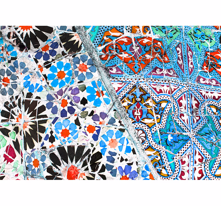 Fotomural texturas patrones de mosaico intrincados - TenVinilo