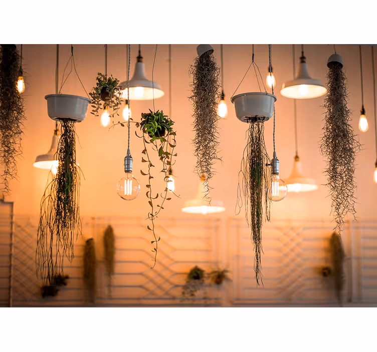 Fotomural naturaleza con acentos de vegetación colgante - TenVinilo