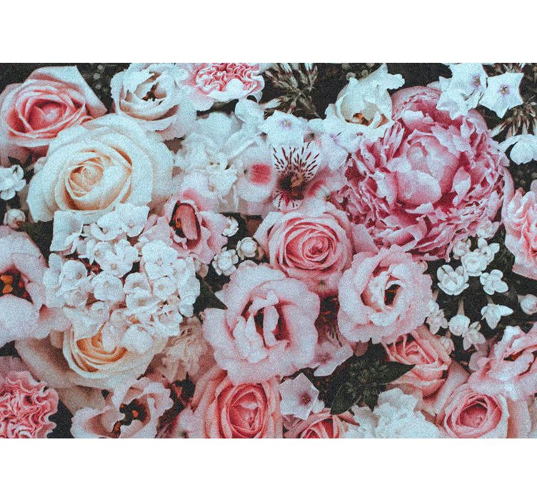 Mural de pared flores arreglo floral encantador - TenVinilo