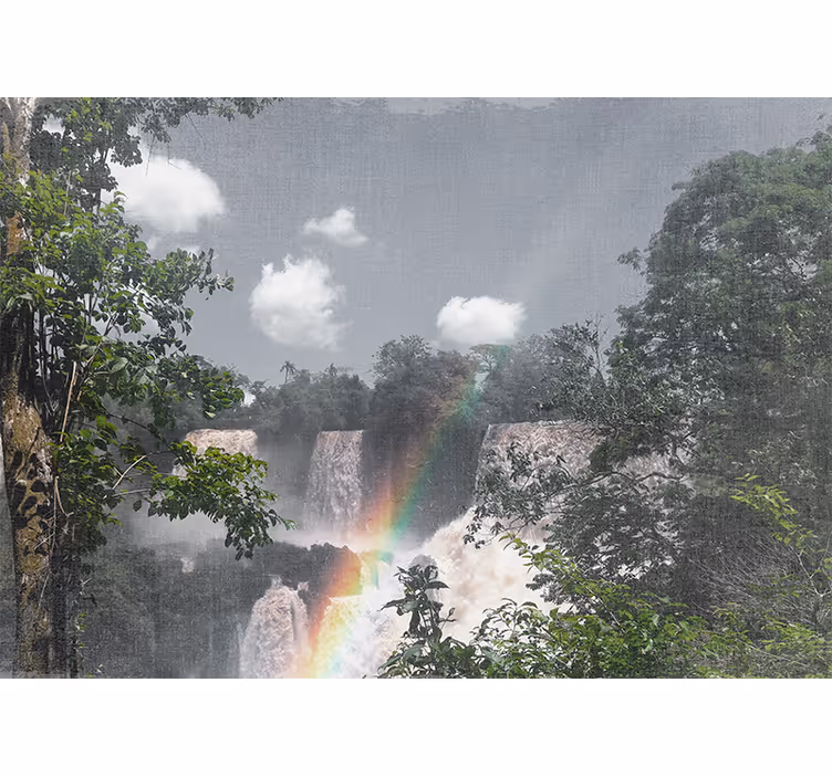 Fotomural cascada escena de selva tropical - TenVinilo