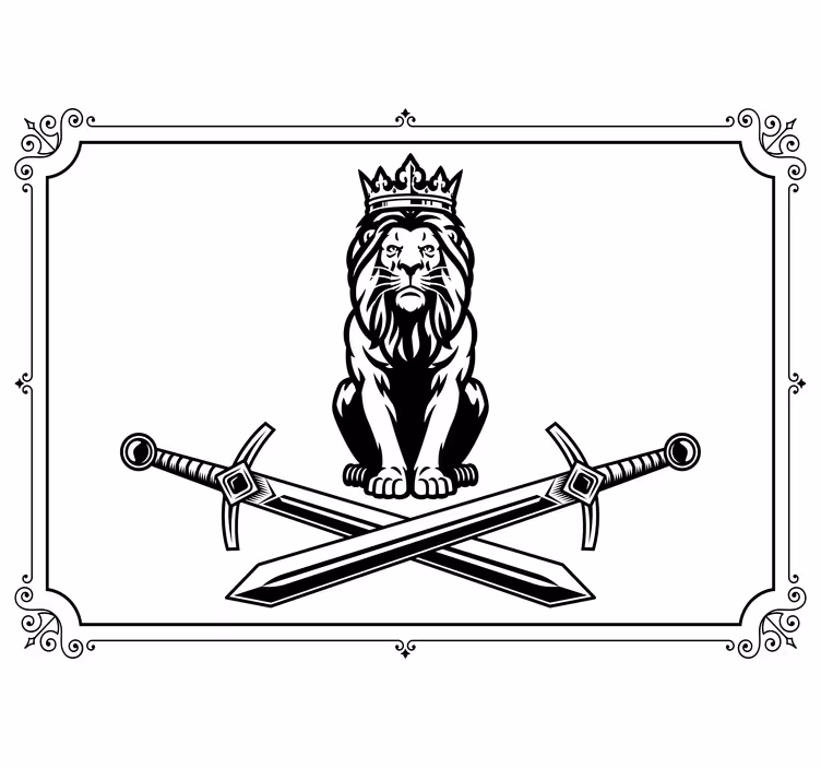 Fotomural león icono de león majestuoso - TenVinilo