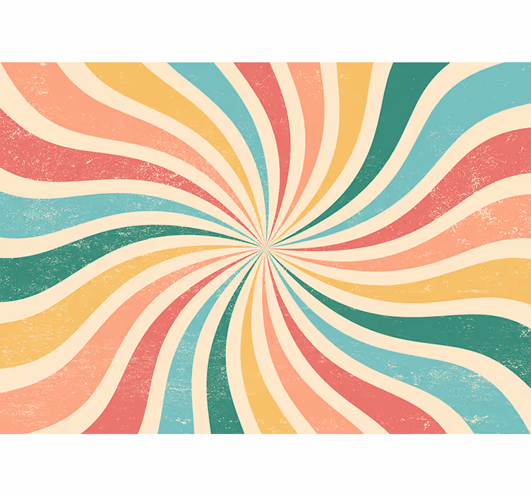 Papel pintado 3d olas de color espiral - TenVinilo