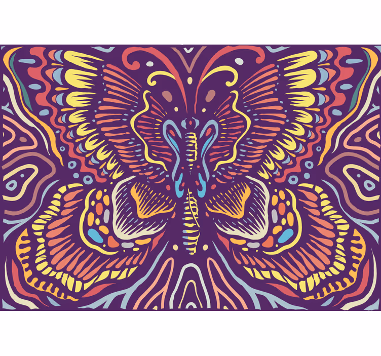 Fotomural animales arte de mariposas coloridas - TenVinilo