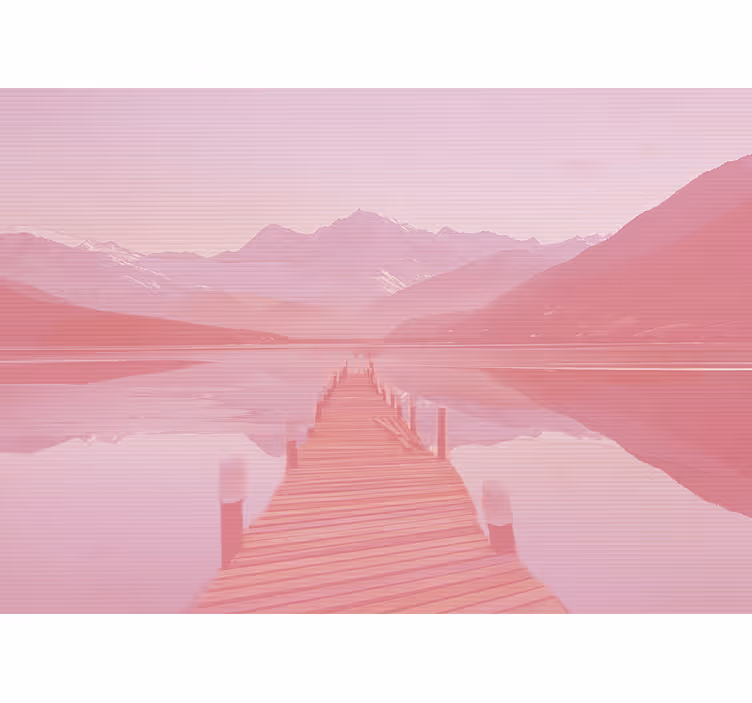 Papel pintado paisaje mirador del lago sereno - TenVinilo