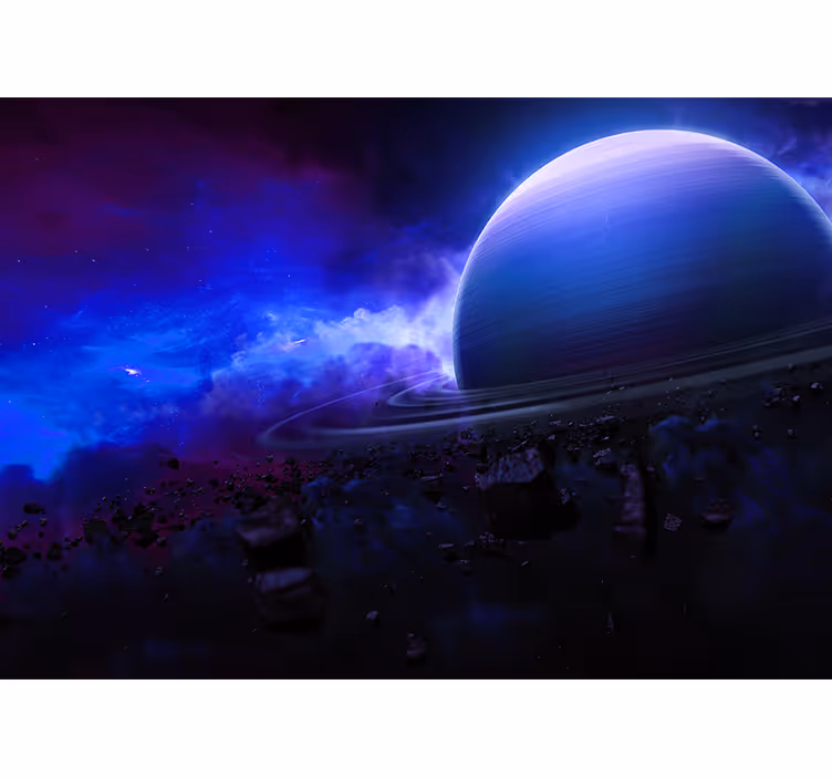 Fotomural espacio vista planetaria estrellada - TenVinilo