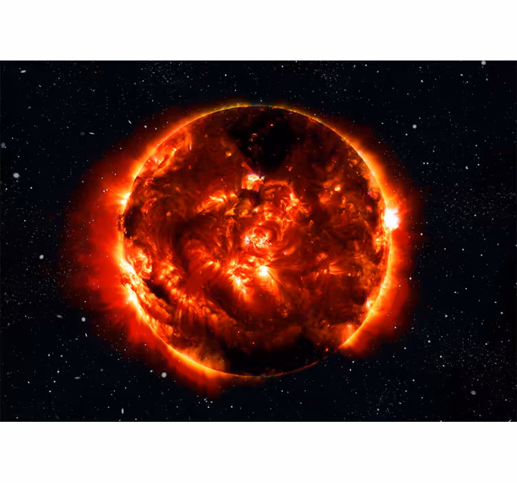 Fotomural espacio efecto explosión solar - TenVinilo