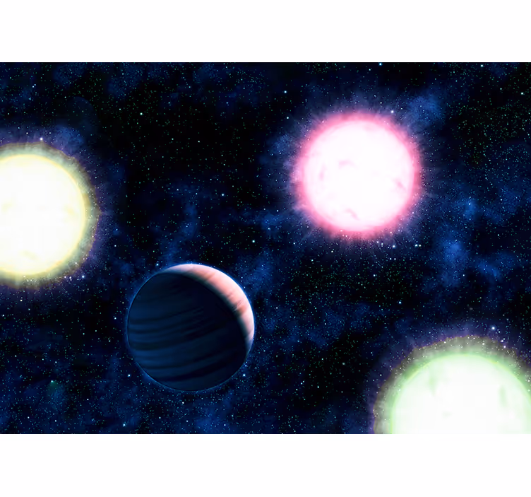 Fotomural espacio paisaje planetario celestial - TenVinilo