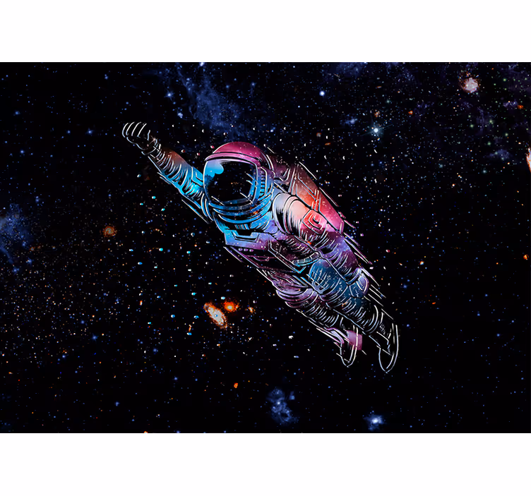 Fotomural espacio valiente astronauta - TenVinilo