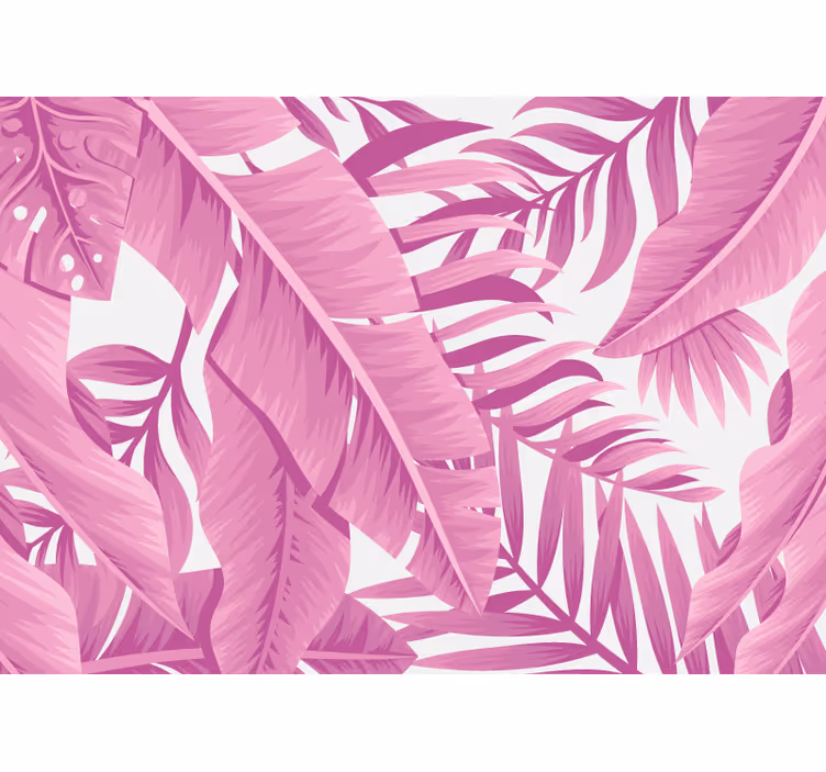 Fotomural naturaleza diseño tropical rosa - TenVinilo