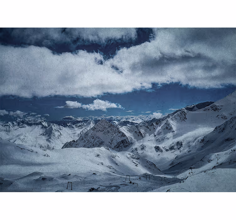Fotomural montañas cumbres nevadas - TenVinilo