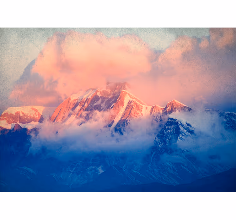 Fotomural montañas paisaje de cumbres majestuosas - TenVinilo