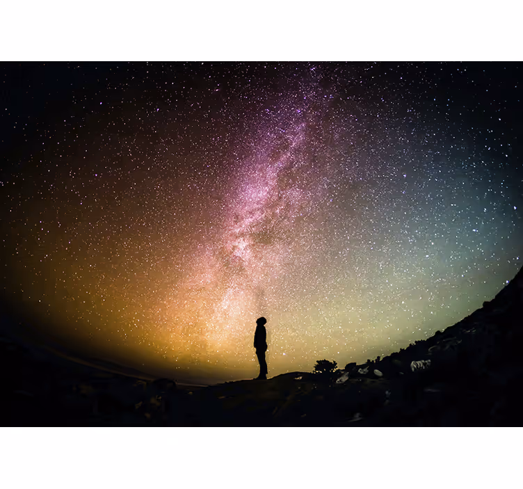 Fotomural espacio vista nocturna celestial - TenVinilo