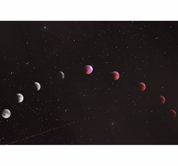 Fotomural espacio fases de la luna - TenVinilo