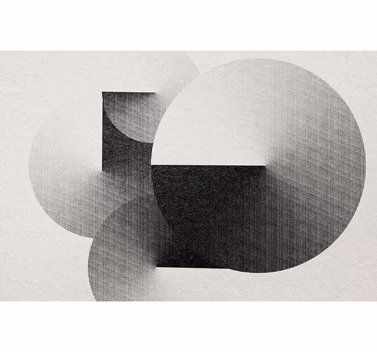 Fotomural abstracto composición de círculos geométricos - TenVinilo
