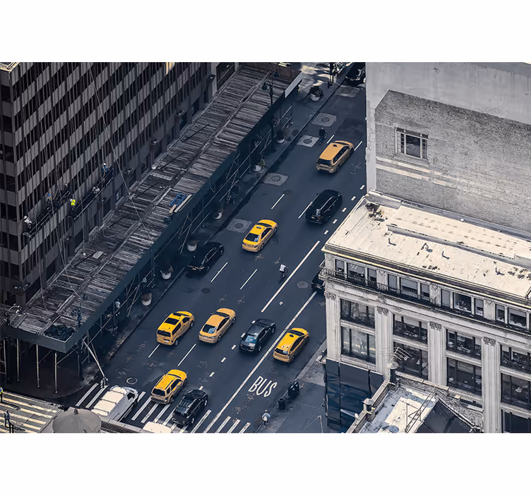 Fotomural Nueva York taxis amarillos ocupados - TenVinilo