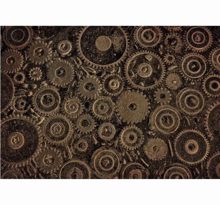 Fotomural textura patrones de engranajes - TenVinilo