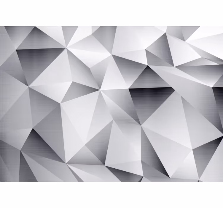 Papel pintado 3d facetas con patrón geométrico - TenVinilo