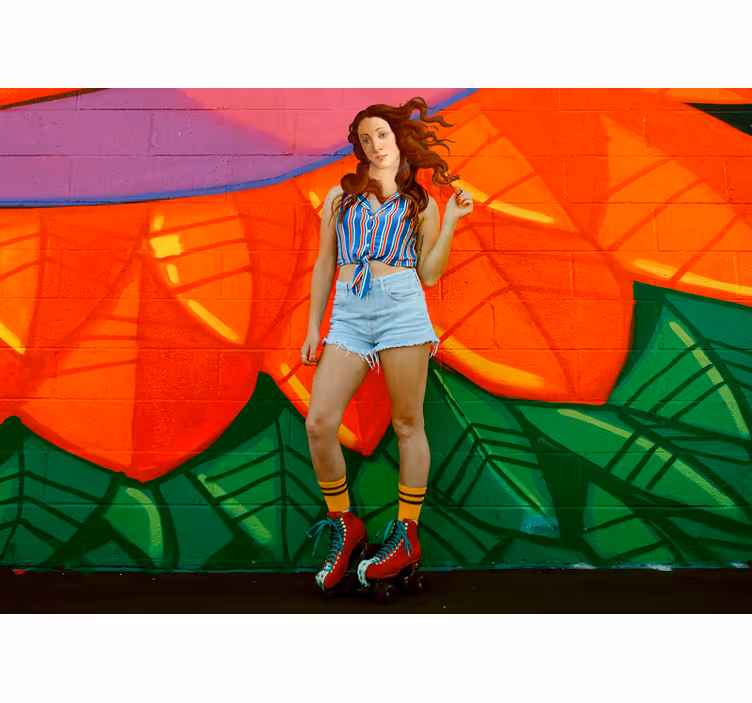 Fotomural arte urbano patinador audaz - TenVinilo