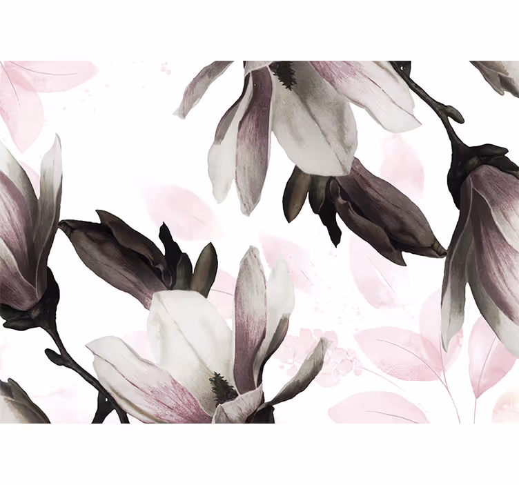Fotomural de magnolias flores de magnolia elegantes - TenVinilo