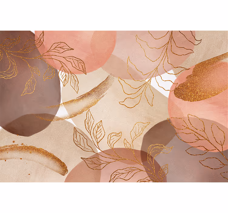 Mural para baño patrón floral ornamental - TenVinilo