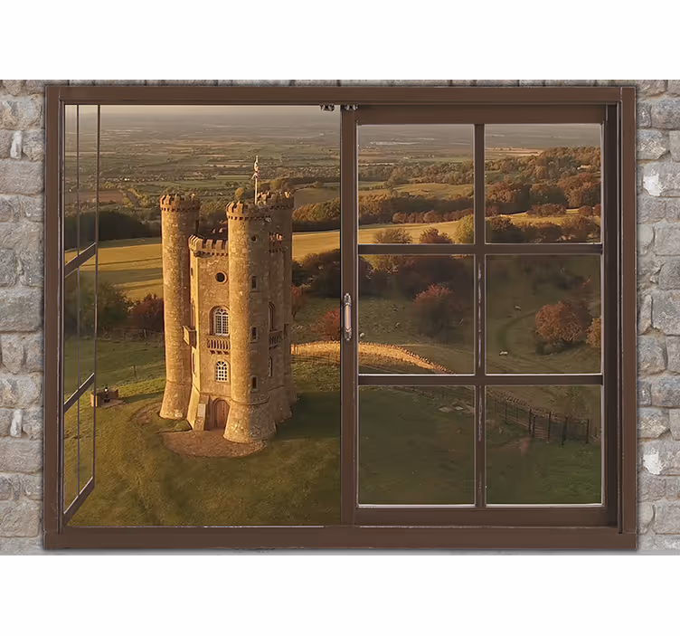 Fotomural ciudad vista del castillo histórico - TenVinilo