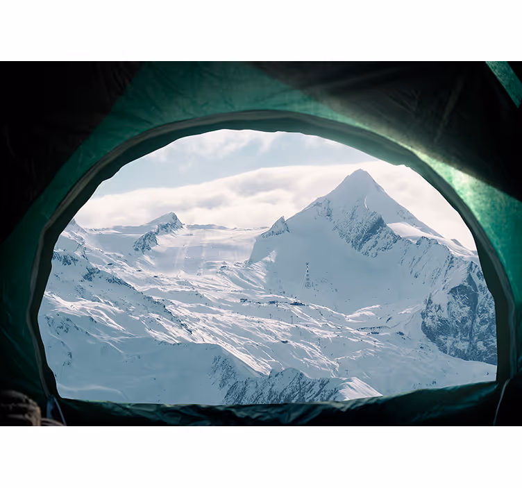 Fotomural montañas picos de nieve majestuosos - TenVinilo