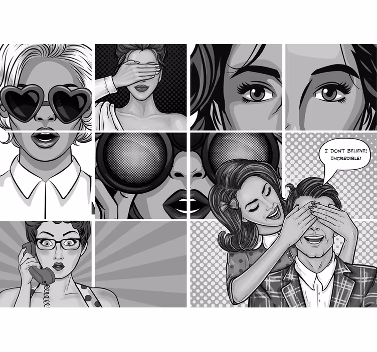 Fotomural arte expresiones de pop art - TenVinilo