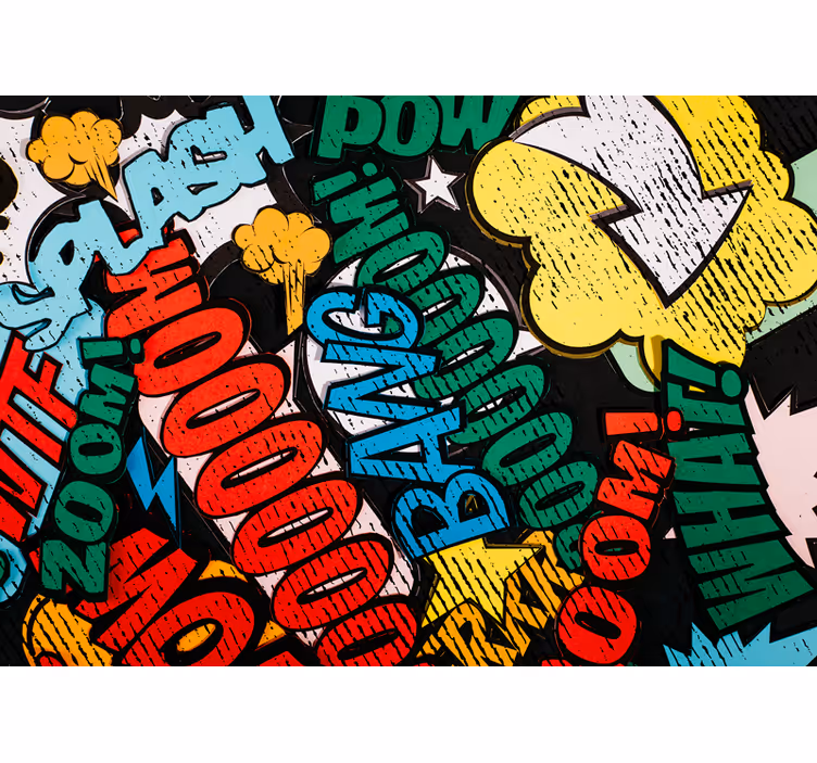 Fotomural arte urbano sonidos de cómic - TenVinilo