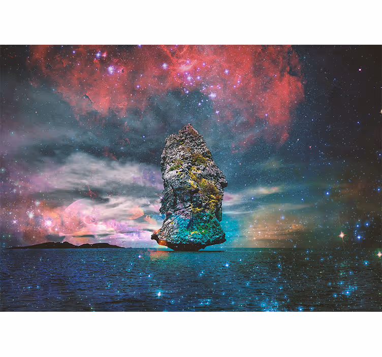 Fotomural espacio formaciones rocosas celestiales - TenVinilo