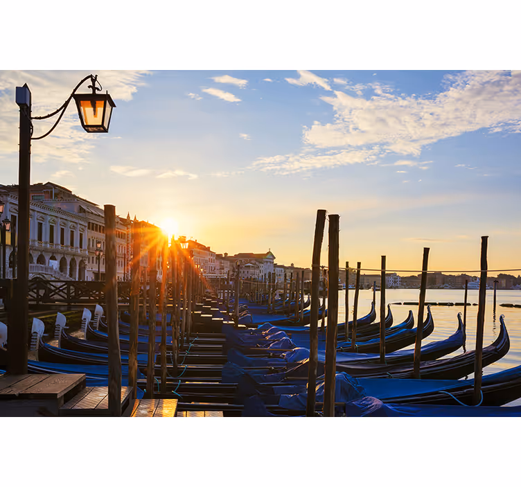 Fotomural ciudad atardecer veneciano - TenVinilo