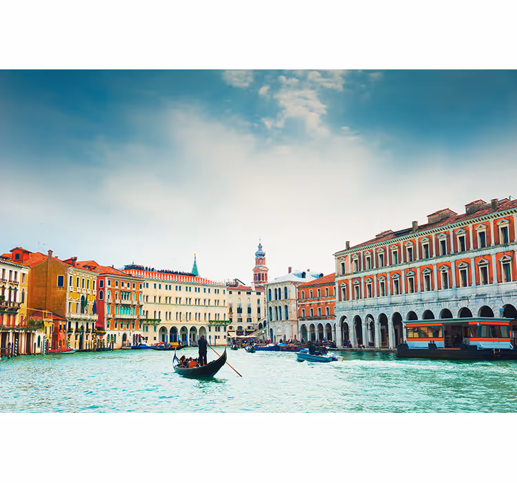 Fotomural ciudad perspectiva del canal veneciano - TenVinilo